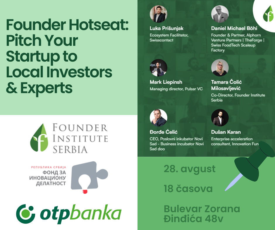 Founder Hotseat: Pitch Your Startup to Belgrade Investors & Advisors