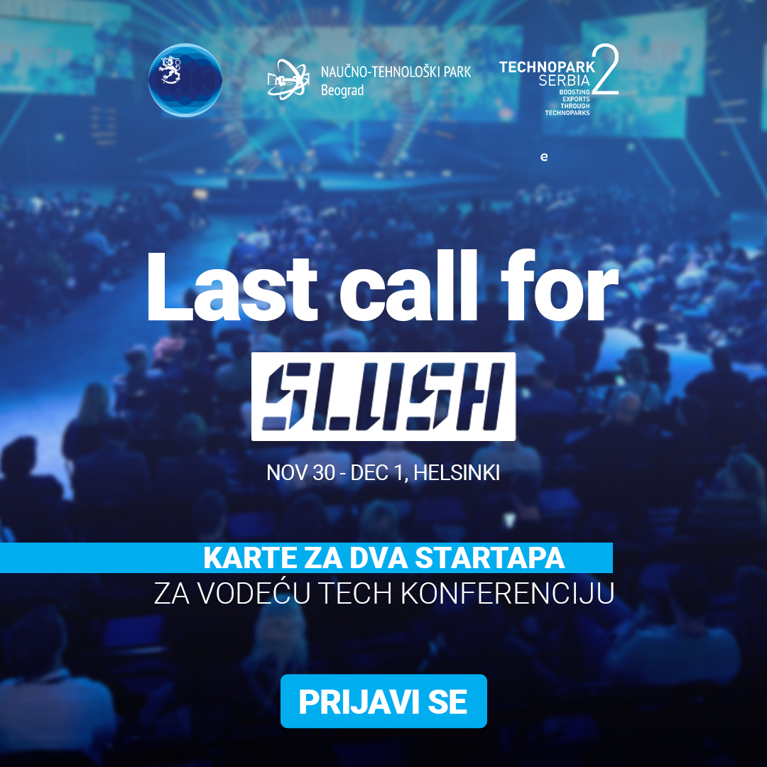 Две улазнице за стартапе из Србије за Slush конференцију